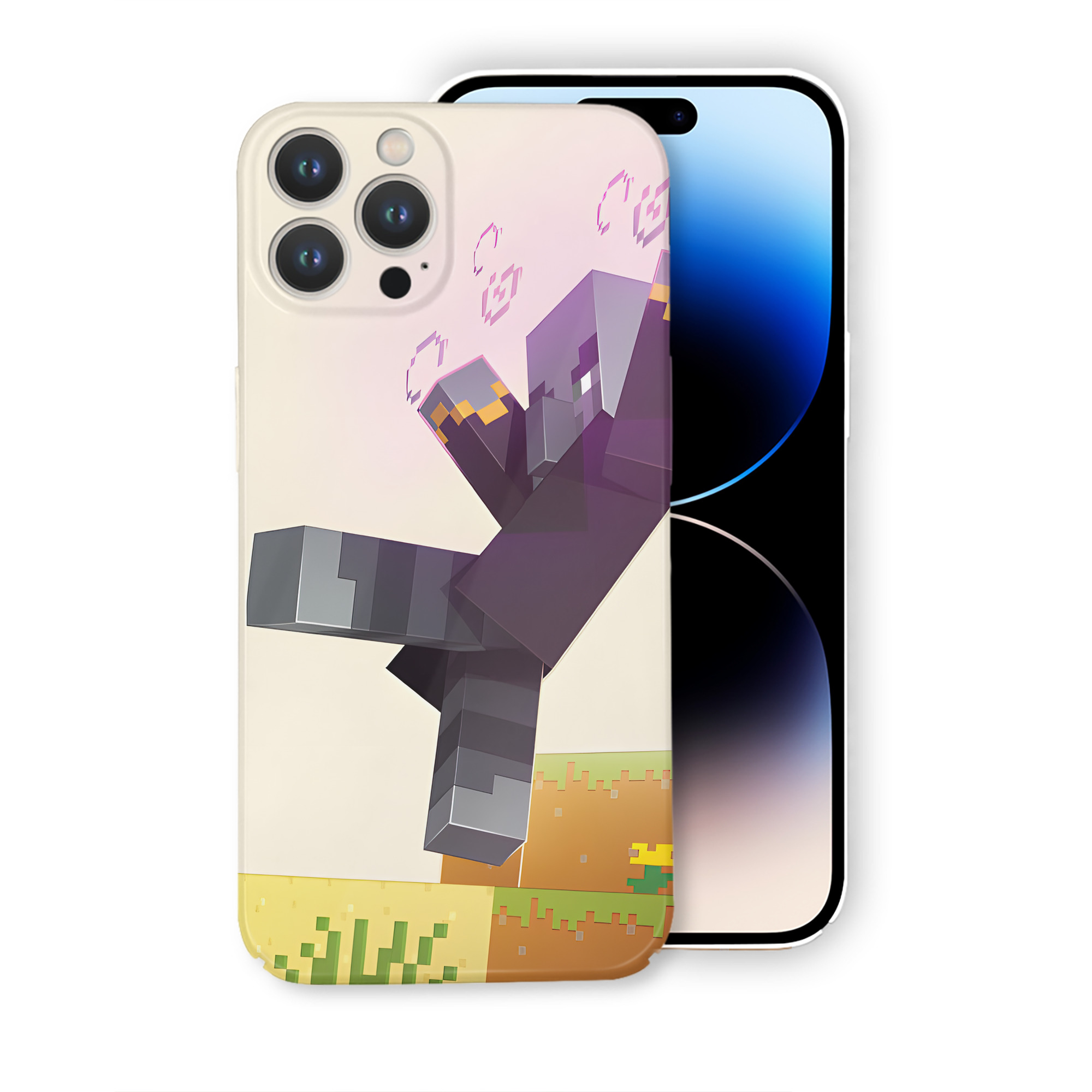 （画像用） マインクラフト ブロックの世界 Minecraft MC Block world 【iPhone 14シリーズ対応】ハードケース